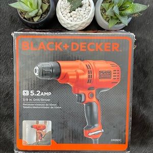 Black + Decker 3/8 Inch Keyless Corded Drill